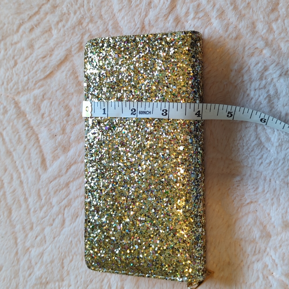 Beautiful Gold Sparkly Glitter Wallet - Picture 11 of 12